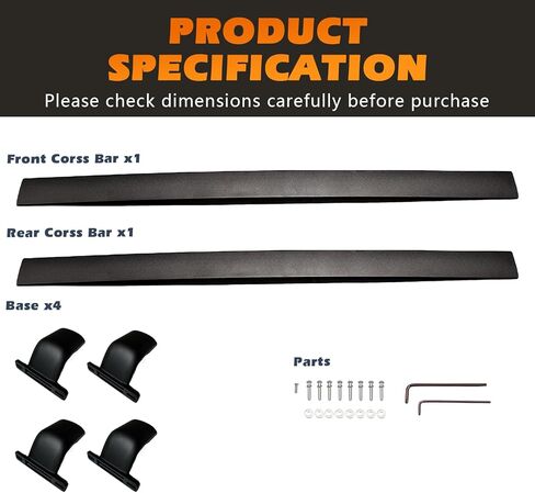 Roof Racks Aluminum Alloy ONLY Rail Cross Bars Rail Fit for Ford Explorer 2016 2017 2018 2019 Rack Crossbar Black in Kuwait