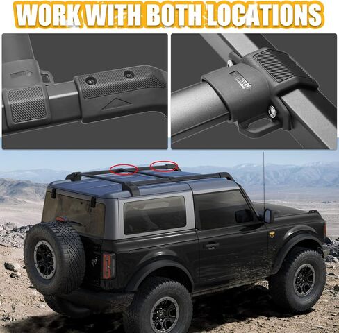 قضيب متقاطع واحد مناسب لـ 2021-2024 Ford Bronco، ملحق حامل السقف Cross Bar Cargo (باستثناء Bronco Sport) in Saudi Arabia