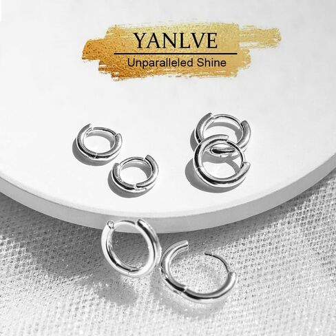 Small Gold Hoop Earrings Set of 3 Pair Plated 14K Real Gold Hoops Earrings for Women Hypoallergenic Gold Huggie Hoop Earrings Mini Tiny Non Tarnish Stack Cartilage Gold Hoop Earrings in Saudi Arabia