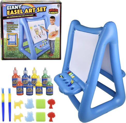 Tribello Giant Inflatable Outdoor Toys, Pool/Yard Games for Kids Inflatable Set - Outdoor Activities for Kids, Children, Boys & Girls (Easel Art Set Inflatable) in Saudi Arabia
