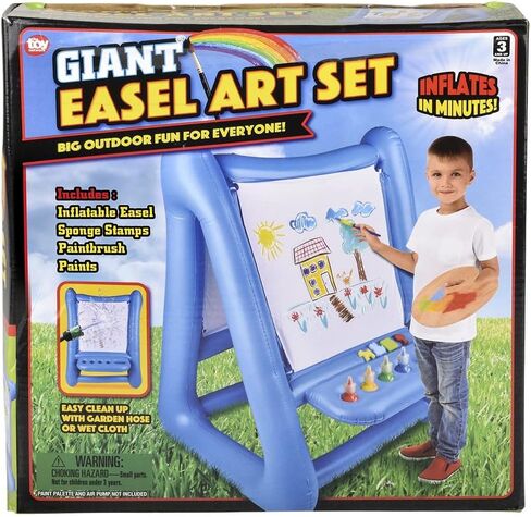 Tribello Giant Inflatable Outdoor Toys, Pool/Yard Games for Kids Inflatable Set - Outdoor Activities for Kids, Children, Boys & Girls (Easel Art Set Inflatable) in Saudi Arabia