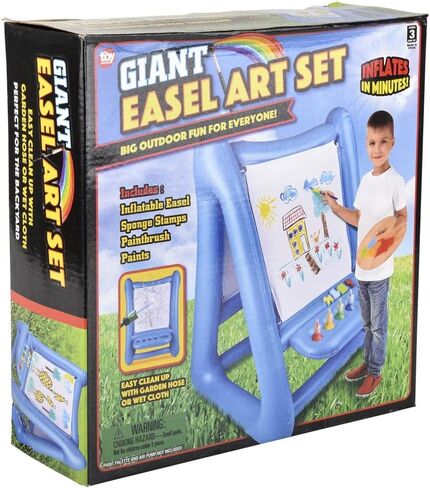 Tribello Giant Inflatable Outdoor Toys, Pool/Yard Games for Kids Inflatable Set - Outdoor Activities for Kids, Children, Boys & Girls (Easel Art Set Inflatable) in Saudi Arabia