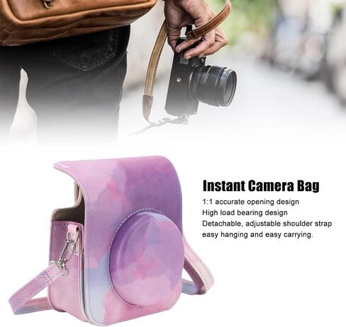 Dpofirs Mini Camera Protective Case For Fujifilm Instax, Instant Camera Case With Adjustable Shoulder Strap, Cute Camera Case For Mini 12 Camera (Dreamy ) in Saudi Arabia