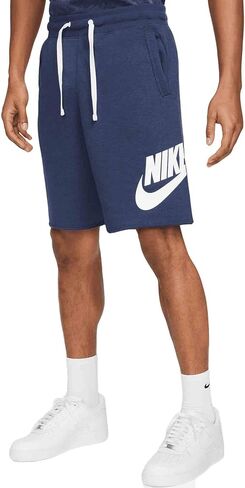 شورت French Terry للرجال من Nike Club Alumni (كحلي منتصف الليل/أبيض/أبيض، DX0502-410) مقاس متوسط in Kuwait
