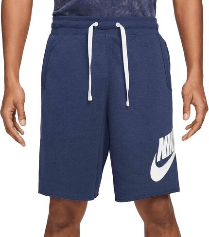 شورت French Terry للرجال من Nike Club Alumni (كحلي منتصف الليل/أبيض/أبيض، DX0502-410) مقاس متوسط in Kuwait
