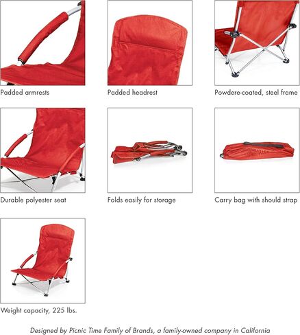 PICNIC TIME NCAA Unisex-Adult NCAA Tranquility Beach Chair with Carry Bag in Saudi Arabia