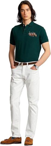 Polo Ralph Lauren Classic Fit Mesh Triple Pony Polo Shirt (M, ClgGreen) in Saudi Arabia