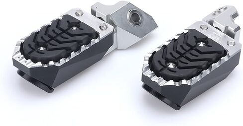 Motorcycle Aluminum Adjustable Foot Pegs Compatible with BMW F750GS| 850GS| 850GS/ R1200GS/ R1250GS Adventure Rider Footpegs Footrest Pedals with Built-in Spring Motorcycle Accessories (Black) in Saudi Arabia