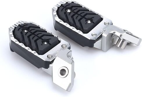Motorcycle Aluminum Adjustable Foot Pegs Compatible with BMW F750GS| 850GS| 850GS/ R1200GS/ R1250GS Adventure Rider Footpegs Footrest Pedals with Built-in Spring Motorcycle Accessories (Black) in Saudi Arabia