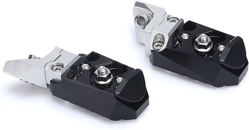 Motorcycle Aluminum Adjustable Foot Pegs Compatible with BMW F750GS| 850GS| 850GS/ R1200GS/ R1250GS Adventure Rider Footpegs Footrest Pedals with Built-in Spring Motorcycle Accessories (Black) in Saudi Arabia