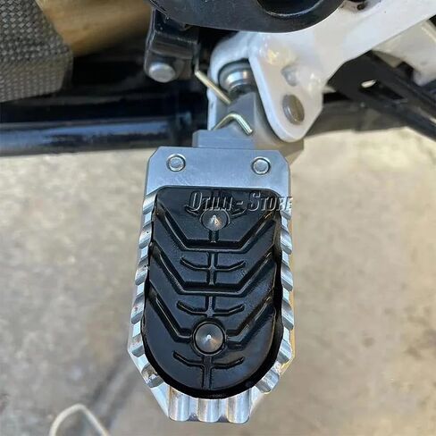 Motorcycle Aluminum Adjustable Foot Pegs Compatible with BMW F750GS| 850GS| 850GS/ R1200GS/ R1250GS Adventure Rider Footpegs Footrest Pedals with Built-in Spring Motorcycle Accessories (Black) in Saudi Arabia