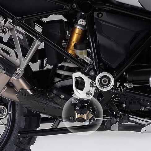 Motorcycle Aluminum Adjustable Foot Pegs Compatible with BMW F750GS| 850GS| 850GS/ R1200GS/ R1250GS Adventure Rider Footpegs Footrest Pedals with Built-in Spring Motorcycle Accessories (Black) in Saudi Arabia