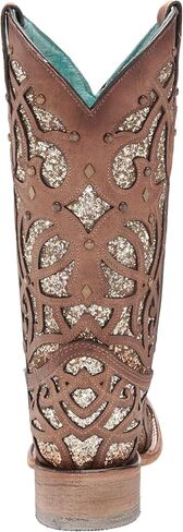 Corral Women's Orix Glitter Inlay & Studs Square Toe Boots SZ in Saudi Arabia