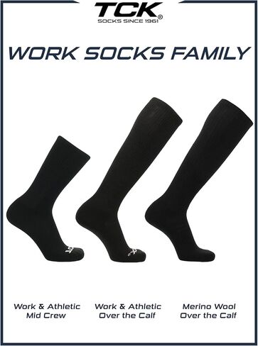TCK 3 Pair Work & Athletic Crew Socks (White, X-Large) in Kuwait