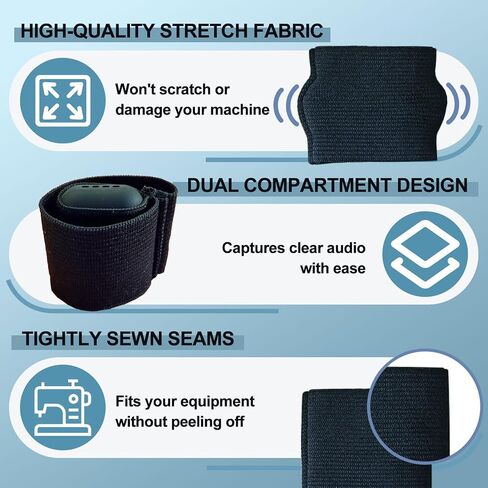 Wireless Interview Microphone Elasticsleeve - Compatible with DJI Mic, Rode Wireless Go/Go II/PRO, Recorders and Handheld Microphone Cover, Ideal Accessory for Wedding Photographers in Saudi Arabia