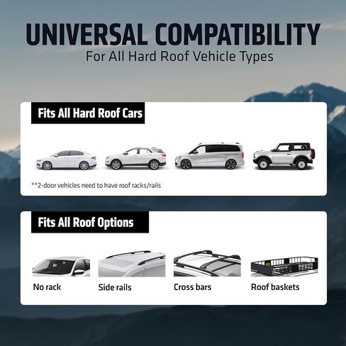 Car Roof Cargo Carrier (23 Cuft XXL) 100% Waterproof Rooftop Cargo Carrier, Roof Rack Cargo Carrier for Top of Vehicle Roof Bag, Car Top Carrier Luggage Rack for SUV - Incl Mat, 6 Door Hooks (3 Sizes) in Saudi Arabia