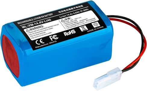 Powilling 14.4V 4000mAh Li-ion بديل لـ Xiaomi MI G1، لـ Panasonic MC-WRC53، لـ Phicomm X3، لـ PUPPY0O R30 / R30 PRO، لـ FLYCO FC9601 / FC9602 Essential MJSTG1 Robot Vacuum Cleaner in Saudi Arabia