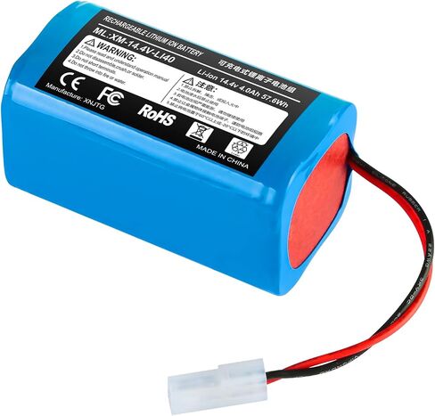 Powilling 14.4V 4000mAh Li-ion بديل لـ Xiaomi MI G1، لـ Panasonic MC-WRC53، لـ Phicomm X3، لـ PUPPY0O R30 / R30 PRO، لـ FLYCO FC9601 / FC9602 Essential MJSTG1 Robot Vacuum Cleaner in Saudi Arabia