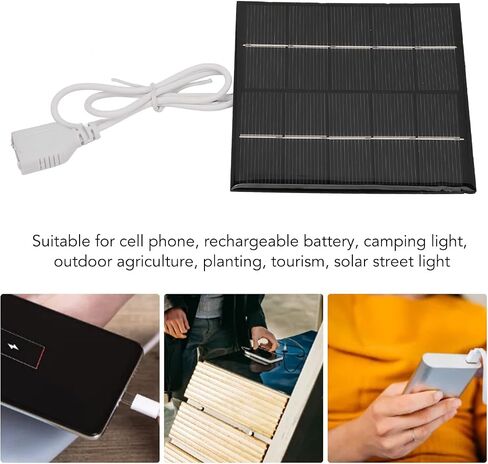 شاحن بالطاقة الشمسية متعدد البلورات USB صغير محمول بقوة 1.2 وات 5 فولت للهاتف المحمول وفي الهواء الطلق in Saudi Arabia
