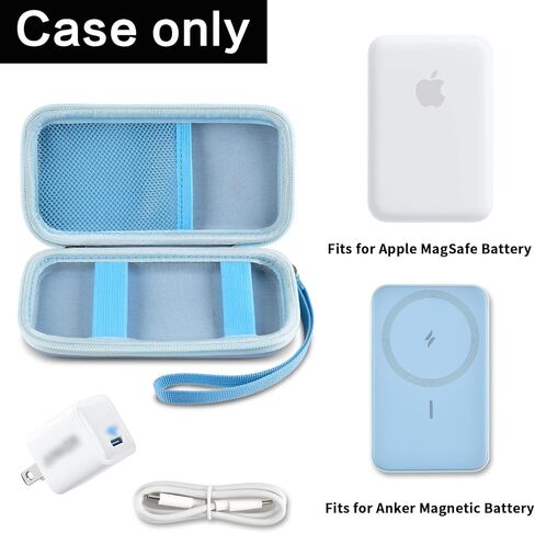 GWCASE Case Compatible with Anker for Magnetic Portable Charger 5,000mAh Wireless Portable Charger. Power Bank Storage Holder for Anker 621 622 321 MagGo Battery Bank (Box Only) - Blue in Saudi Arabia
