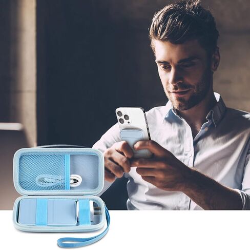 GWCASE Case Compatible with Anker for Magnetic Portable Charger 5,000mAh Wireless Portable Charger. Power Bank Storage Holder for Anker 621 622 321 MagGo Battery Bank (Box Only) - Blue in Saudi Arabia