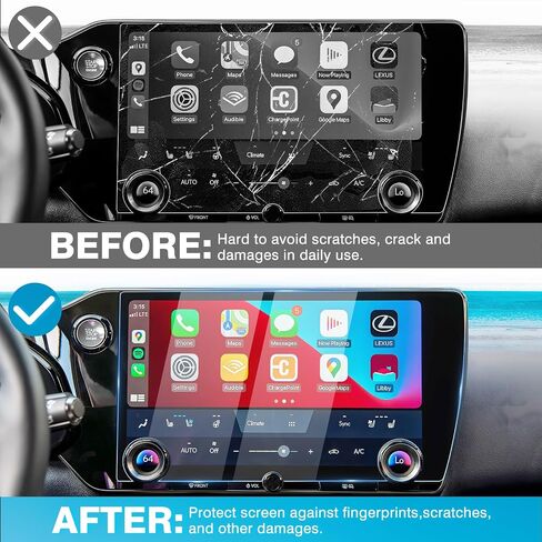 Karltys 2 Pack Screen Protector for 2022-2025 Lexus NX250 NX350 NX350H NX450h+ 14-Inch Touchscreen, 9H Tempered Glass Screen Protector for Lexus NX Accessories, Car Radio Screen Cover Anti Glare in Saudi Arabia