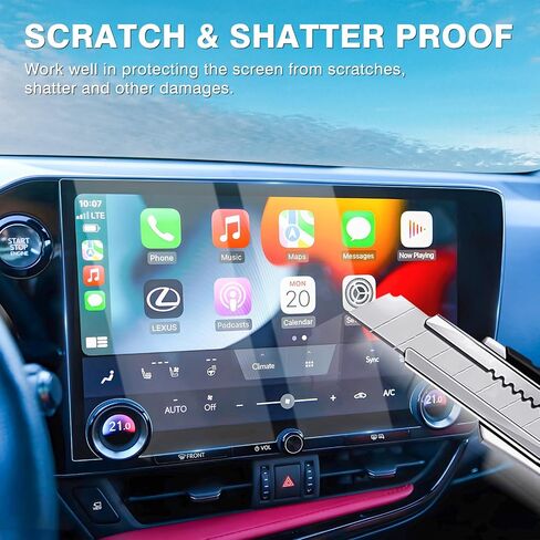 Karltys 2 Pack Screen Protector for 2022-2025 Lexus NX250 NX350 NX350H NX450h+ 14-Inch Touchscreen, 9H Tempered Glass Screen Protector for Lexus NX Accessories, Car Radio Screen Cover Anti Glare in Saudi Arabia