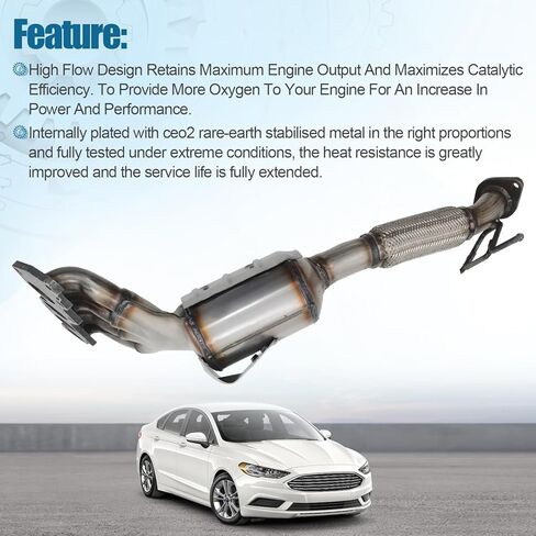 المحول الحفاز يناسب فورد فيوجن 2013 2014 2015 2016 2017 2018 2019 2020 2.5L استبدال #327-10082 327-10009 327-2275 GG9Z5G232A JV6Z5G232A in Kuwait