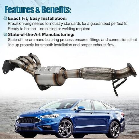 المحول الحفاز يناسب فورد فيوجن 2013 2014 2015 2016 2017 2018 2019 2020 2.5L استبدال #327-10082 327-10009 327-2275 GG9Z5G232A JV6Z5G232A in Kuwait