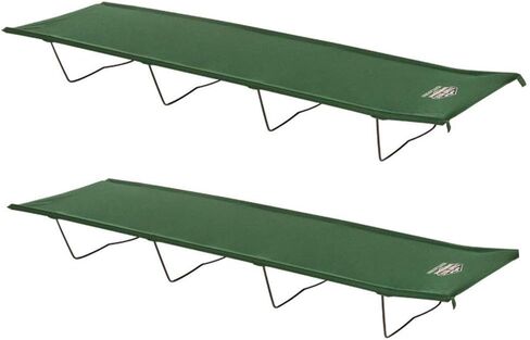 Kamp-Rite Indoor/Outdoor Compact Lightweight Collapsible Economy Cot, Ideal for Hotels, Sporting Events, Beach Days, & Emergency Situations (2 Pack) in Kuwait