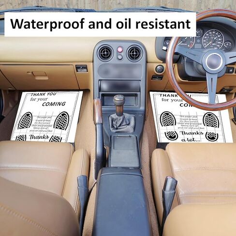 White Car Paper Floor Mats for Cars, 110 Pcs Disposable Floor Cars Floor Mats for Cars, Car Detailing Supplies, Car Mats, Paper Mats for Car Detailing, Temporary Car Floor Protector 15.4x19.7inch in Kuwait