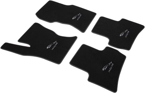 Original Black Carpet Car Floor Mats with Jaguar Logo, Non-Slip Pads for Jaguar F-Pace, Compatible with 2016-2019 in Saudi Arabia