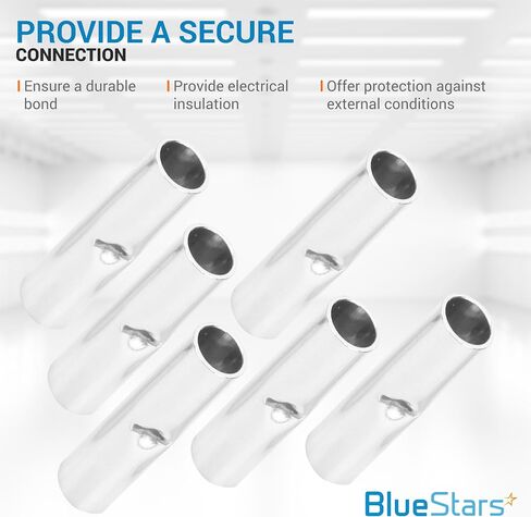 100 قطعة من موصلات المؤخرة غير المعزولة من BlueStars، موصلات وصلة المؤخرة لـ 24-8 AWG - أطراف تجعيد مطلية بالقصدير من النحاس النقي من الدرجة البحرية للربط الكهربائي in Saudi Arabia