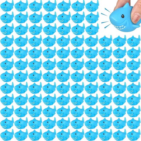 30 Pieces Rubber Sharks Blue Rubber Bath Sharks Cute Squeezable and Squeak Shark Small Rubber Sharks Bathtub Swimming Rubber Sharks Toys for Birthday Shower Bathtub Pool Party Favors in Saudi Arabia