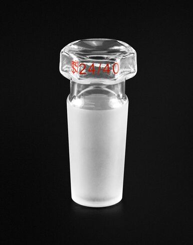 سدادة زجاجية QWORK، قطعتان من سدادة زجاجية مجوفة ذات رأس سداسي للمفاصل الخارجية 24/40 in Kuwait