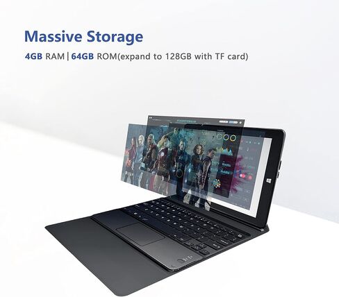 كمبيوتر لوحي 8.9 بوصة يعمل بنظام Windows 11، كمبيوتر محمول صغير مع نظام Windows، وحدة المعالجة المركزية N4020، ذاكرة وصول عشوائي 4 جيجابايت + ذاكرة تخزين داخلية 64 جيجابايت، شاشة عرض FHD 2048 × 1536 كمبيوتر لوحي مع لوحة مفاتيح وحقيبة جلدية. in Kuwait