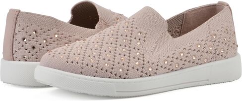 WHITE MOUNTAIN Kids Uplights Rhinestoned Slip-On Knit Sneaker in Saudi Arabia