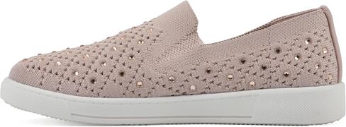 WHITE MOUNTAIN Kids Uplights Rhinestoned Slip-On Knit Sneaker in Saudi Arabia