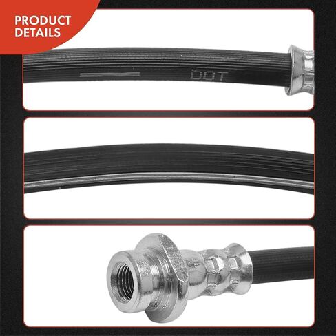 A-Premium Rear Brake Hydraulic Hose Compatible with Select Chevy, GMC, Hyundai, Suzuki and Geo Models - Tracker 89-98, Accent 95-99, Elantra 97-06, Grand Vitara 06-08, Samurai 86-95, X-90, Sidekick in Saudi Arabia