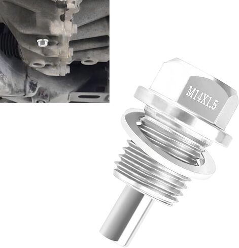 1 PC Put Oil Plug, M14 x 1.5 Oil Screws, Stainless Steel Drainage Bolts, Oil Bottom Shell Screws, Compatible with most Ford, GM, Hyundai, Kia, Accord, CRV (Black) in Saudi Arabia