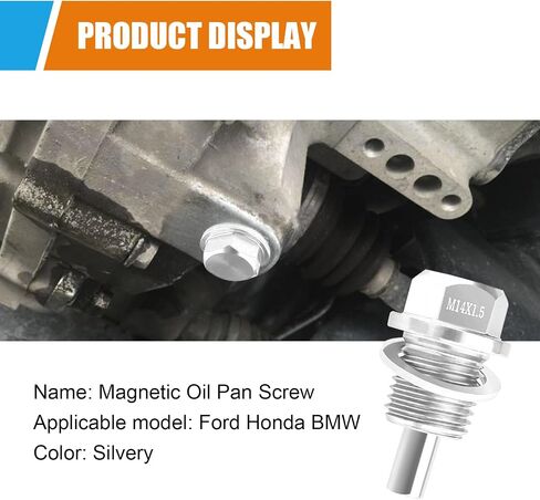 1 PC Put Oil Plug, M14 x 1.5 Oil Screws, Stainless Steel Drainage Bolts, Oil Bottom Shell Screws, Compatible with most Ford, GM, Hyundai, Kia, Accord, CRV (Black) in Saudi Arabia
