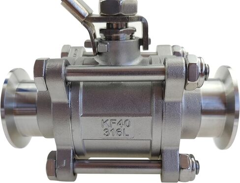 KF40 صمام كروي فراغي من الفولاذ المقاوم للصدأ SS316L صمام كروي يدوي ثلاثي القطع مع جهاز قفل in Kuwait