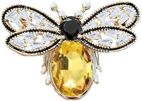 Colorful Rhinestone Crystal Bee Brooch Pin Vintage Bee Pearl Lapel Pin for Women Girls Retro Rhinestone Insect Pin Jewelry Gift in Saudi Arabia