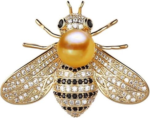 Colorful Rhinestone Crystal Bee Brooch Pin Vintage Bee Pearl Lapel Pin for Women Girls Retro Rhinestone Insect Pin Jewelry Gift in Saudi Arabia