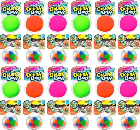 JA-RU Bop Ball & Soft Dough Stretchy Balls Stress Relief Toy (2 Packs) Soft Dough Stress Ball Pull and Stretch & Hand Ball Filled with Squishy Balls Anxiety Therapy Sensory Fidget Toy 401(1)-4786-(1)s in Saudi Arabia