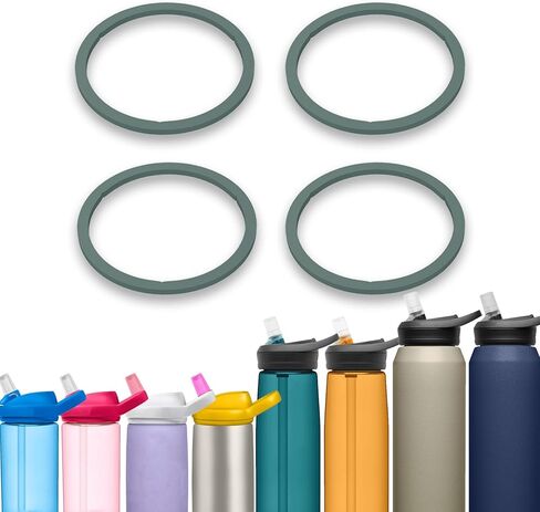 4 عبوات من الحشيات المتوافقة مع زجاجة المياه Camelbak Eddy+ 14oz 20oz 25oz 32oz، جزء سدادة مطاطية بديلة للغطاء العلوي من القش in Kuwait