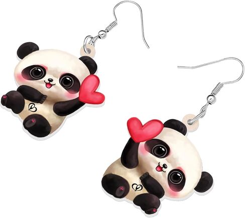 Acrylic Cute Panda Earrings Dangle Drop Panda Jewelry For Women Girls Mothers Day Gift in Saudi Arabia