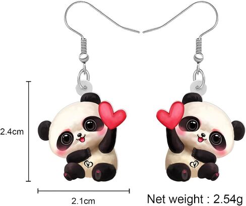 Acrylic Cute Panda Earrings Dangle Drop Panda Jewelry For Women Girls Mothers Day Gift in Saudi Arabia