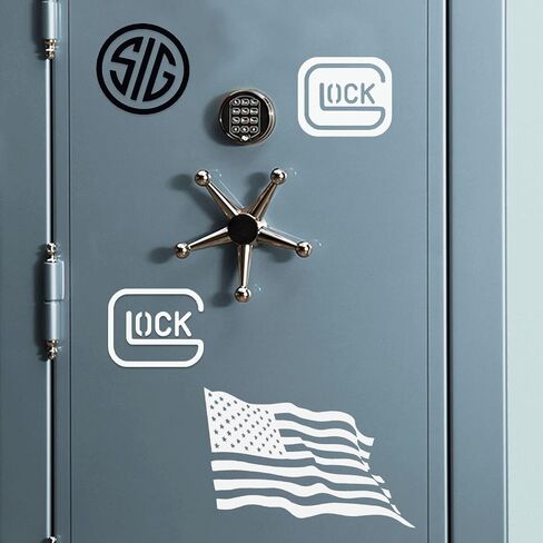 GRITKULTURE Safe Action Gun Pistol Perfection Vinyl Decal Sticker Bumper Sticker for Car, Truck, Locker, Mailbox, Fridge, Water Bottle, Flask, Laptop, Military Veteran (S White-Transfer Decal) in Saudi Arabia