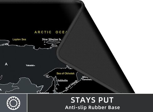 Extra Large Gaming Mouse Pad with Black Topographic, XXL Mousepad, Big Mouse Mat Desk Pad, Non Slip Keyboard Pad for Gaming Computer Laptop PC Office Desk Accessories in Saudi Arabia